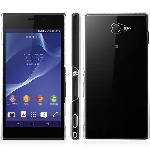 Crystal Clear Back Case Cover For Sony Xperia M2 Aqua D2403 D2406 IMY66