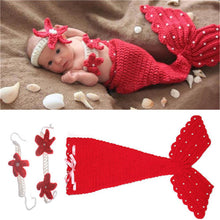Cute Baby Knitted Crochet Outfits Baby Girl Boy Cap Hat Mermaid Infant Turtle Tortoiseborn Costume Photography Prop IMY66