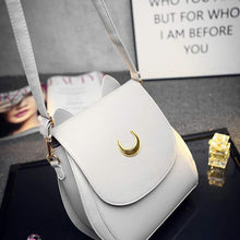 Cute Black White Japanese Anime Cosplay Sailor Moon Bag Harajuku Women Crossbody Bag PU Black White Messenger Bag IMY66