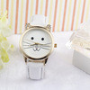 Cute! Lovely Cartoon Cats Face Watch Men Gold Neutral Diamond Faux PU Leather Strap Cartoon Quartz Watch For Women IMY66