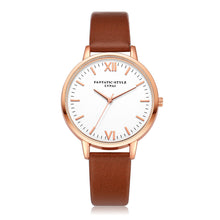 Elegant Dress Watches For Women Lady Casual Roman PU Leather Band Rose Gold Quartz Wrist Watch Hours Relogios Femininos IMY66