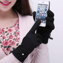 Elegant Gloves For Womens Bow Phone Touch Screen Gloves Outdoor Warm Gloves Mittens Cashmere IMY66