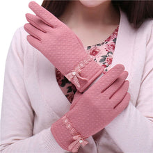 Elegant Gloves For Womens Bow Phone Touch Screen Gloves Outdoor Warm Gloves Mittens Cashmere IMY66