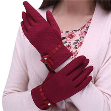 Elegant Gloves For Womens Bow Phone Touch Screen Gloves Outdoor Warm Gloves Mittens Cashmere IMY66