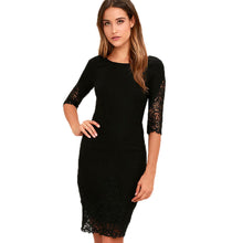 Elegant Women Dress Sexy Backless Lace Splice Half Sleeve Party Short Mini Dress vestidos de festa Black&Red IMY66