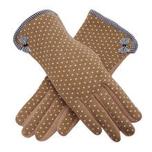 Elegant Womens Touch Screen Gloves Dot Print Bow-knot Warm Gloves Mittens Cashmere Guantes para hombres IMY66