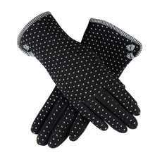 Elegant Womens Touch Screen Gloves Dot Print Bow-knot Warm Gloves Mittens Cashmere Guantes para hombres IMY66