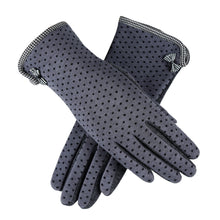 Elegant Womens Touch Screen Gloves Dot Print Bow-knot Warm Gloves Mittens Cashmere Guantes para hombres IMY66