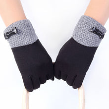 Elegant Womens Gloves Bow Phone Touch Screen Outdoor Warm Gloves Mitten Cashmere IMY66
