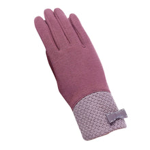 Elegant Womens Gloves Bow Phone Touch Screen Outdoor Warm Gloves Mitten Cashmere IMY66