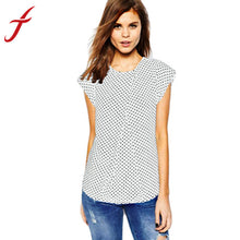 Excellent women casual tee polka dot print chiffon Office Blouse shirt tops blusas femininas IMY66
