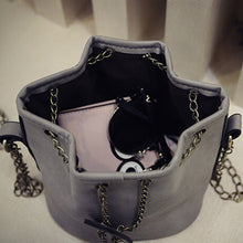 Brands Women Bag Soft PU Leather Chain Handbag Cross Body Shoulder Messenger Bucket Bag bolsa feminina IMY66