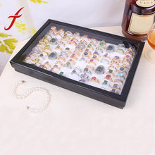 100 Slots Jewelry Rings Display Tray Velvet Case Box Jewelry Storage Box Holder Organizer IMY66