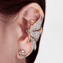 Women Ear Cuff Clip On Earrings Cute Crystal Butterfly Wings Ear Jewelry Clip Earrings Without Piercing IMY66
