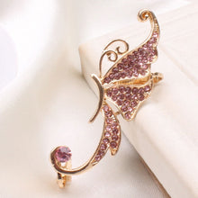 Women Ear Cuff Clip On Earrings Cute Crystal Butterfly Wings Ear Jewelry Clip Earrings Without Piercing IMY66