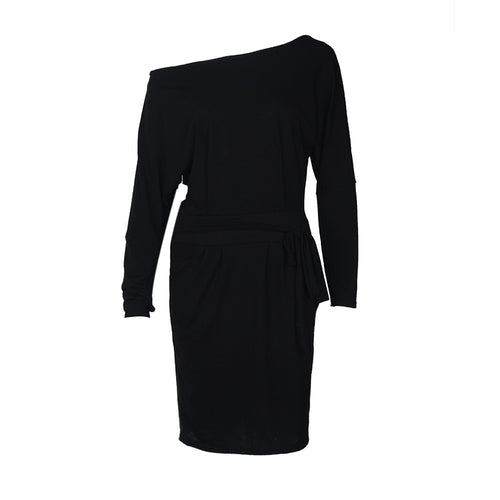 Casual Dress For Women Sexy Off Shoulder Long Sleeve Mini Dress Evening Party Dress Vestidos femininos IMY66