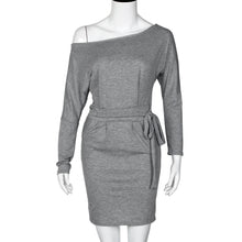 Casual Dress For Women Sexy Off Shoulder Long Sleeve Mini Dress Evening Party Dress Vestidos femininos IMY66