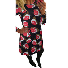 Dress For Women Print Swing Dress Long Sleeve Flared Party Mini Dresses vestidos de festa IMY66