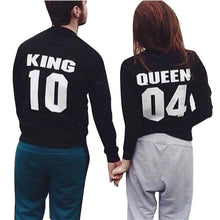 Couple T-Shirts Casual Back Queen 04 Letter Print Long Sleeve Tee Shirt femme Top Thicken Warm Sweatshirt IMY66