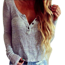 Crop Tops For Womens Lady Sexy V Neck Long Sleeve Shirt Casual Stretch Tops T-Shirt Tee Shirts femme IMY66