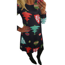 Dress For Women Ladies Print Swing Long Sleeve Flared Party Mini Dresses vestidos de festa IMY66