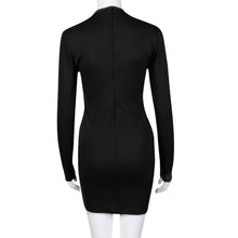 Dress Sexy V Neck Long Sleeve Bandage Mini Dresses Casual Straight Party Dress Dress Vestidos Femininos IMY66