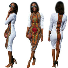 Dress Women Casual O-Neck Dresses Traditional African Print Party Long Maxi Slim Dress vestidos femininos IMY66