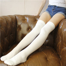 Solid Ladies Over The Knee Thigh High Womens Stretch Girls Cotton Thigh High Stockings For Students IMY66