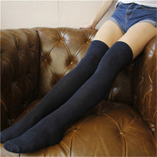 Solid Ladies Over The Knee Thigh High Womens Stretch Girls Cotton Thigh High Stockings For Students IMY66