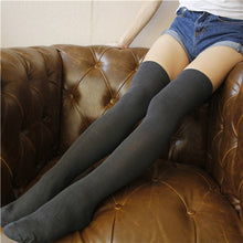 Solid Ladies Over The Knee Thigh High Womens Stretch Girls Cotton Thigh High Stockings For Students IMY66