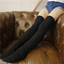Solid Ladies Over The Knee Thigh High Womens Stretch Girls Cotton Thigh High Stockings For Students IMY66