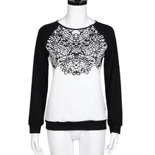 Sweatershirts T-Shirts For Women Print Long Sleeve O Neck Splice Tops Tee Shirts femme camisetas y tops IMY66