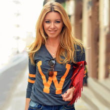 T-Shirt For Women Casual Letter Print Loose Long Sleeve O Neck Cotton Tops tee shirt femme camiseta mujer IMY66