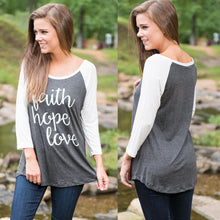 Tee Shits For Women Loose Long Sleeve O Neck Letters Printed Stitching T-shirT-Shirt Camisetas Feminina IMY66