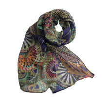 Scarf Luxury Women Girl Chiffon Scarf Wheel Pattern Silk Long Soft Scarf Shawl Scarves IMY66