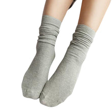 Sockes For Women Girls Solid Soft knitting Socks Casual Cotton Middle Tube Socks calcetines meias IMY66