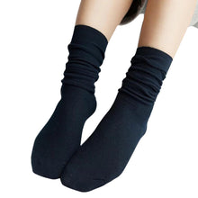 Sockes For Women Girls Solid Soft knitting Socks Casual Cotton Middle Tube Socks calcetines meias IMY66