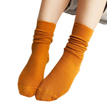 Sockes For Women Girls Solid Soft knitting Socks Casual Cotton Middle Tube Socks calcetines meias IMY66