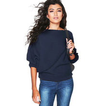 Women Batwing Sleeve Knitted Pullover Sweater Loose Tops Jumper Sweater Knitwear Outwear Pullovers IMY66