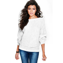 Women Batwing Sleeve Knitted Pullover Sweater Loose Tops Jumper Sweater Knitwear Outwear Pullovers IMY66