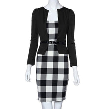 Women Dress Elegant Ladies Knee Length Long Sleeve Bodycon Formal Office Dress Vestidos Femininos IMY66