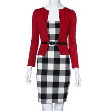 Women Dress Elegant Ladies Knee Length Long Sleeve Bodycon Formal Office Dress Vestidos Femininos IMY66