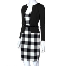 Women Dress Elegant Ladies Knee Length Long Sleeve Bodycon Formal Office Dress Vestidos Femininos IMY66