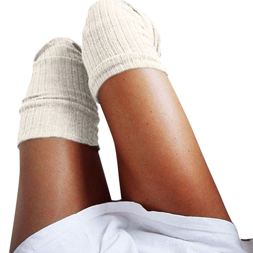 Women Knitted Over knee Long Boot Thigh-High Warm Socks Thigh High Stocks Thinner IMY66