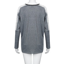 Women Casual T-Shirts Sexy Long Sleeve Tops Lace Bat Sleeve Sweatshirt Tee shirt femme camisetas y tops IMY66