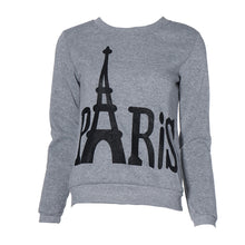 Women Clothing Casual Eiffel Tower Pirnt Long Sleeve Thick Pullover Sweatshirts Tops tee shirt femme IMY66
