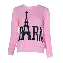 Women Clothing Casual Eiffel Tower Pirnt Long Sleeve Thick Pullover Sweatshirts Tops tee shirt femme IMY66