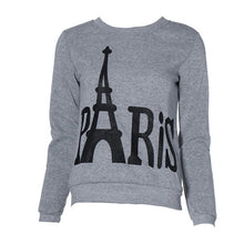 Women Clothing Casual Eiffel Tower Pirnt Long Sleeve Thick Pullover Sweatshirts Tops tee shirt femme IMY66