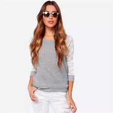 Women Clothing Sexy Backless Long Sleeve Embroidery Lace Crochet Tee Shirt femme Tops Camisetas Feminina IMY66