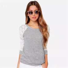 Women Clothing Sexy Backless Long Sleeve Embroidery Lace Crochet Tee Shirt femme Tops Camisetas Feminina IMY66